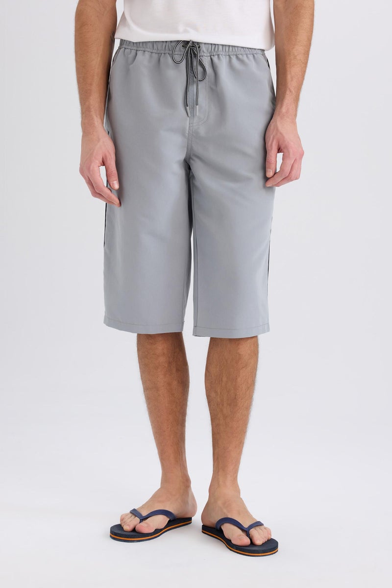 DeFacto Grey Man Long Fit Swim Shorts Casual - Image 4